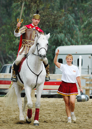 Lane Clarke, Eva Lehman, & Francie Salute the USC Trojans